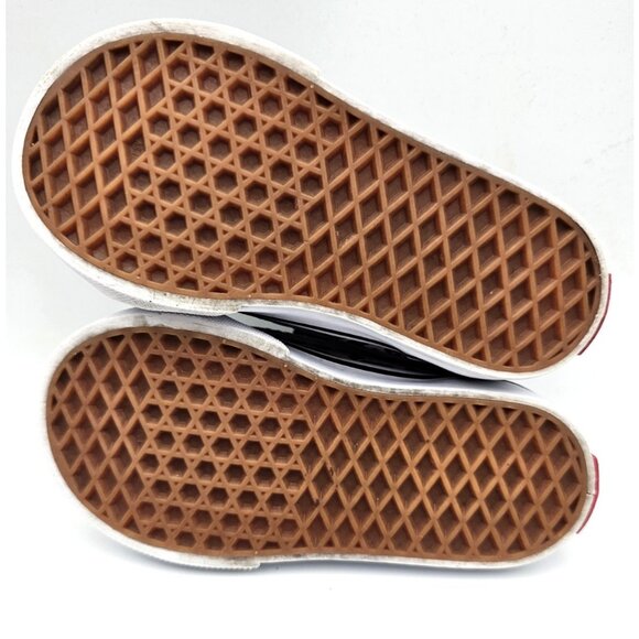 Vans Old Skool V Size 5.5 Toddler Unisex Black White Shoes Slip On No Laces - Picture 6 of 6